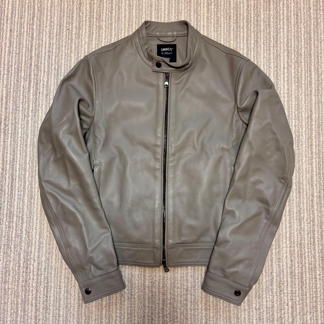 k*k様 EMMETI ブリッラペルイルグスト別注 ラムスキンシングルライダース