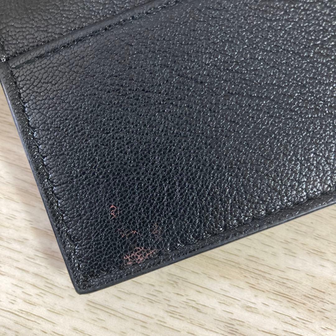 Dior ブラックレザー名刺入れ Dロゴ付き