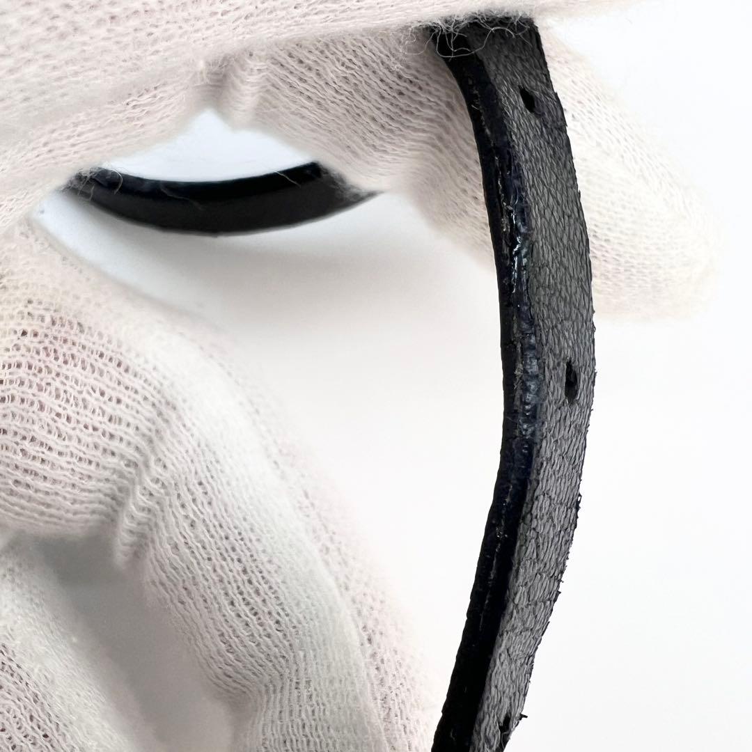 Alexander McQueen スカルラインストーン レザー ブレスレット.