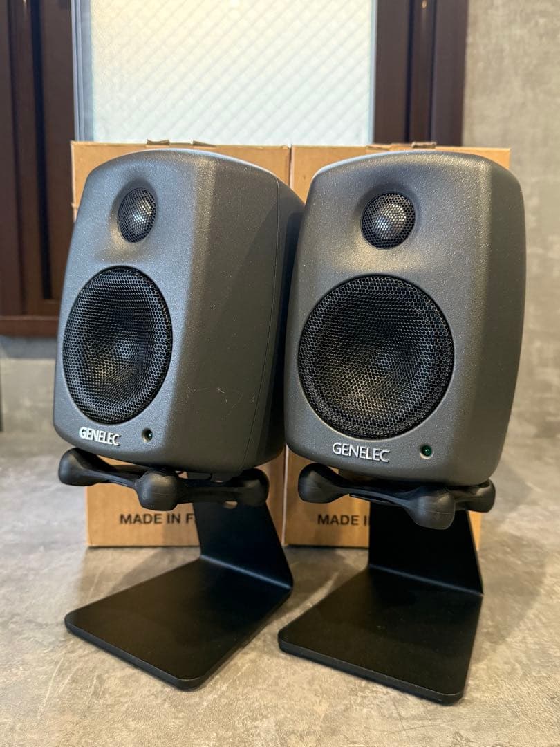 GENELEC 8010A ペア グレー スタンドセット