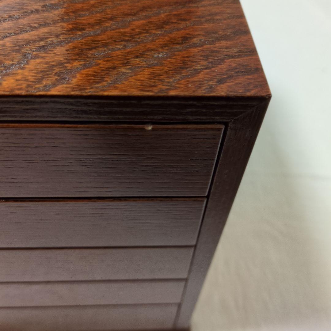 5段木製小型タンス ブラウン