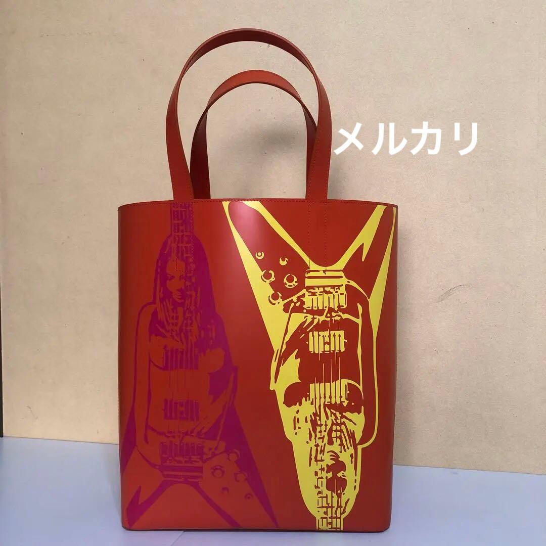 ヒステリックグラマー　本革トートバッグ　オレンジ