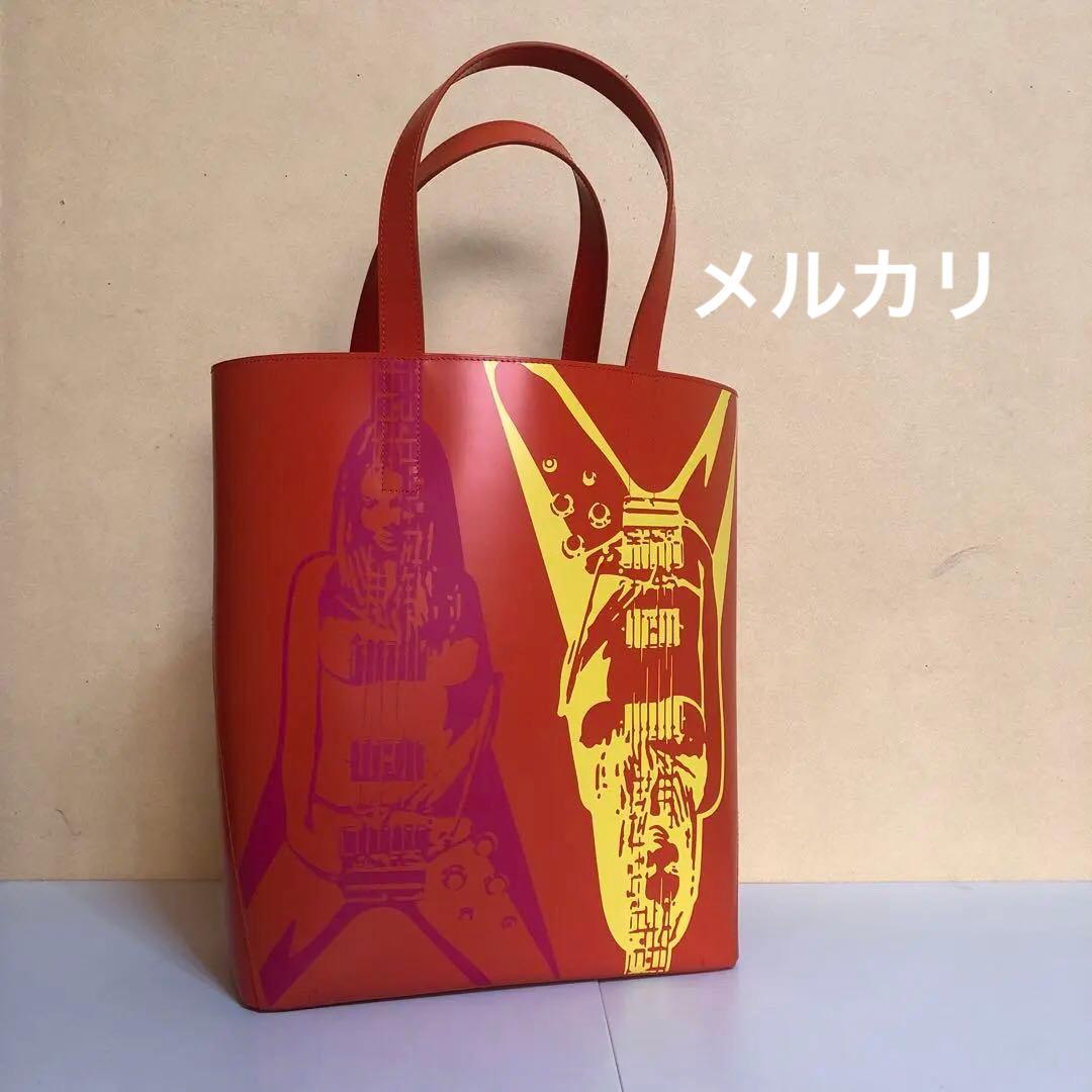 ヒステリックグラマー　本革トートバッグ　オレンジ