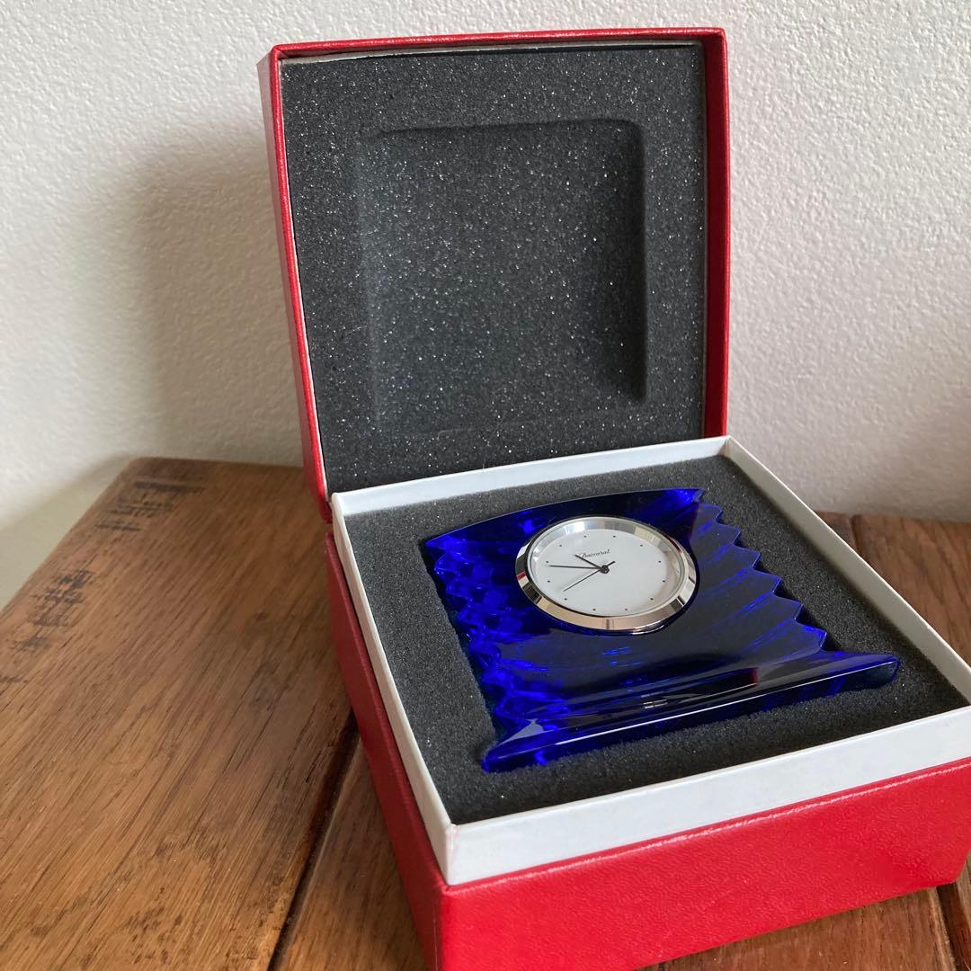 ブルーローズ　未使用　バカラ　BACCARAT ラランドクロック　ブルー