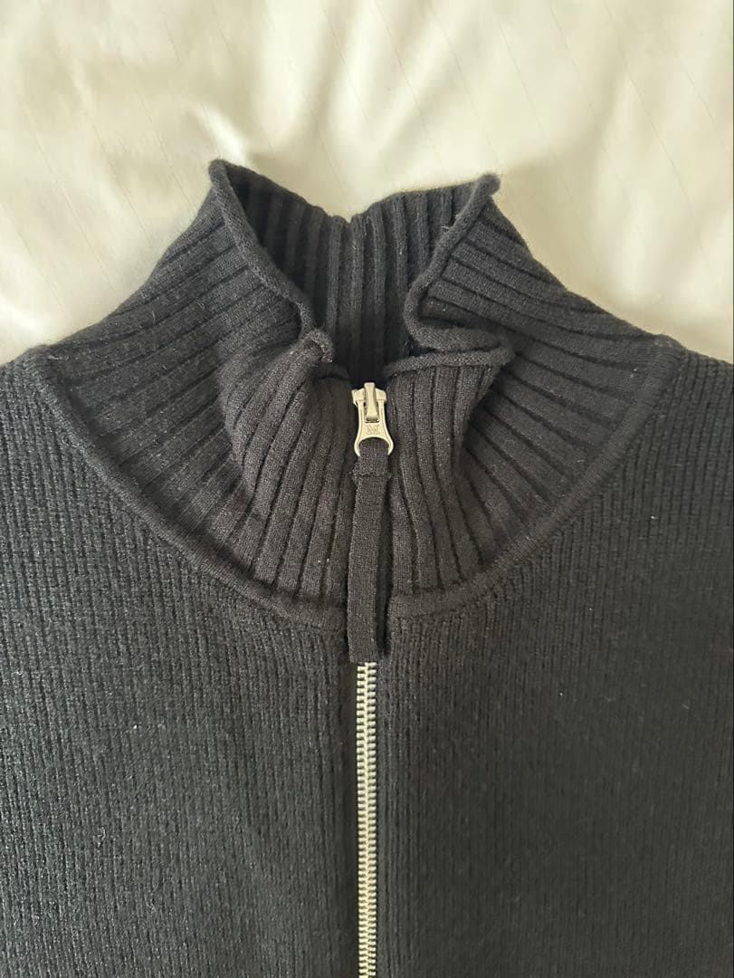 Matin Kim ジップアップセーター ブラック