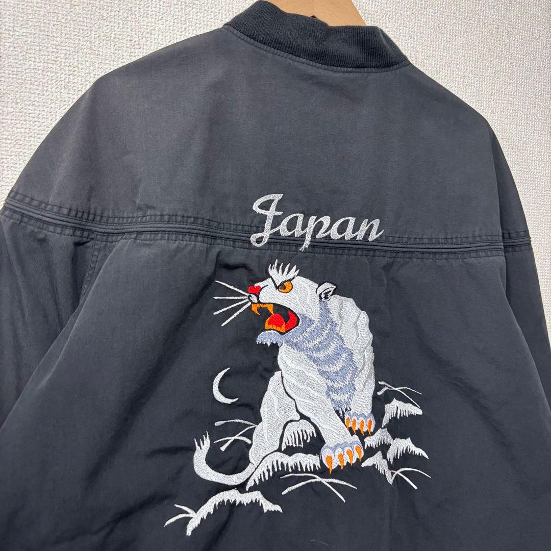 アメリカ古着　ダービージャケット　刺繍　スカジャン　 XL 3586