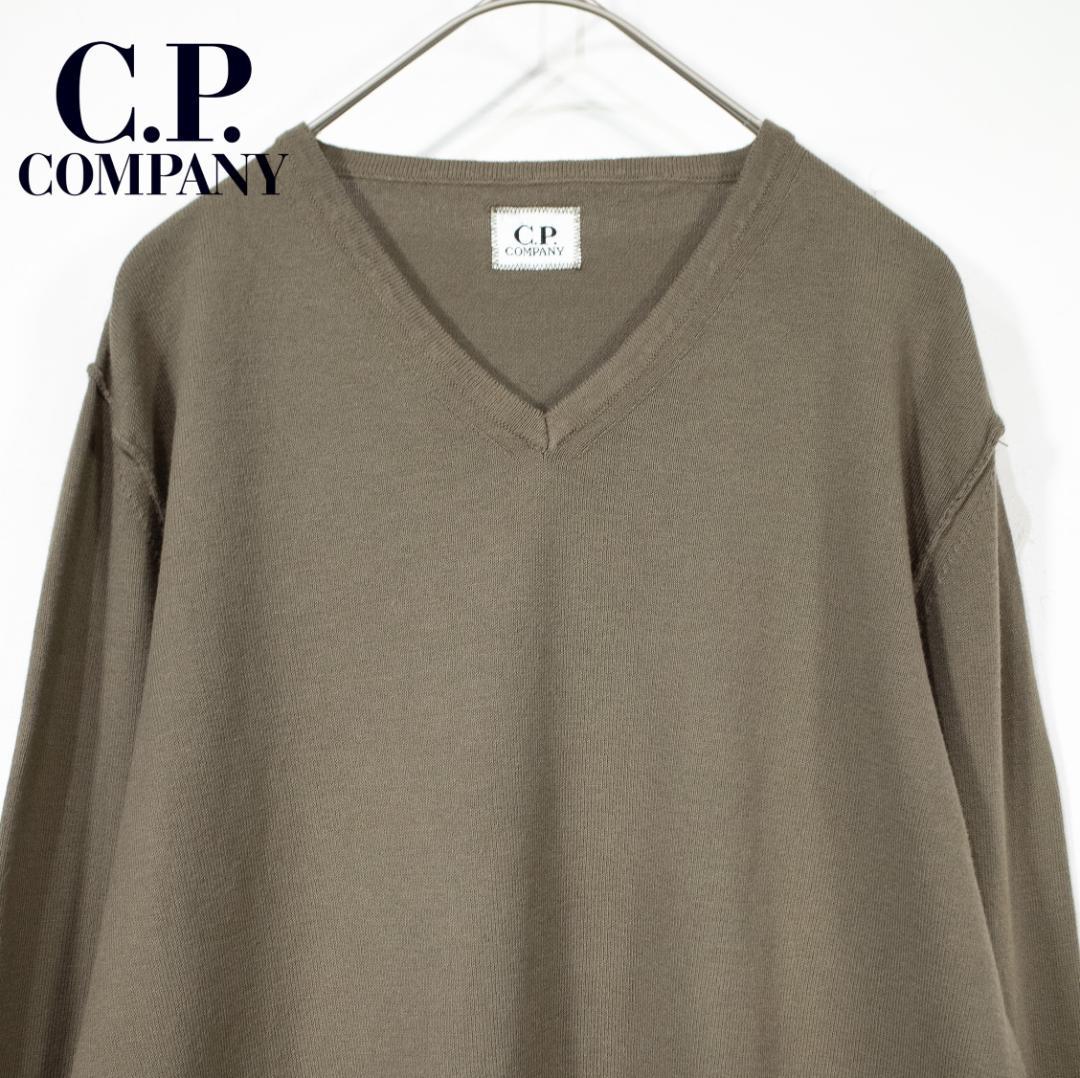 C.P. Company Vネック ニット オリーブ系 ユニセックス メンズS位