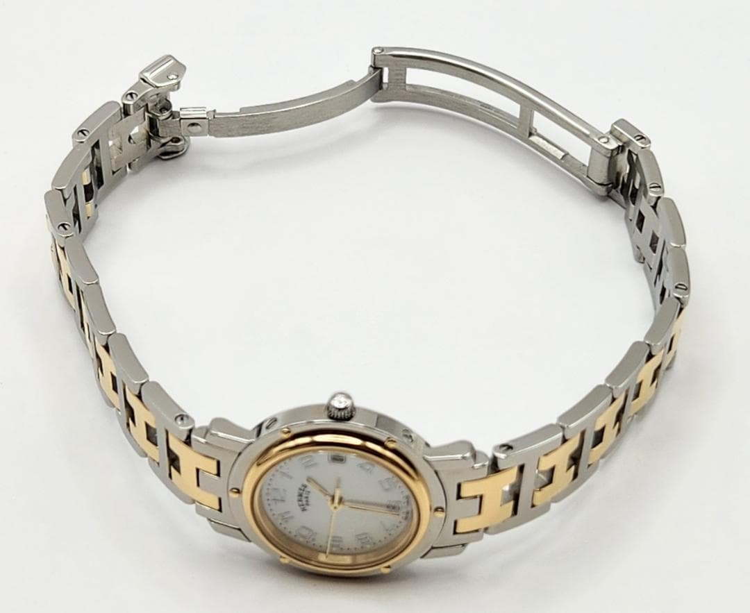 HERMES　CL4.220　エルメス　クリッパー　 Whiteシェル 保証書付