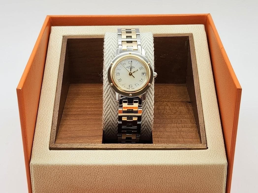 HERMES　CL4.220　エルメス　クリッパー　 Whiteシェル 保証書付