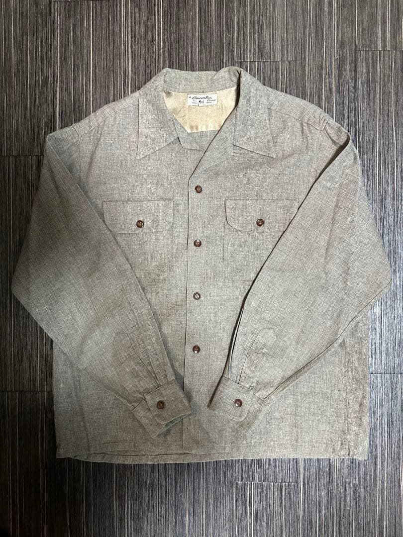 50s a Concordia Classic ウール　オープンカラーシャツ