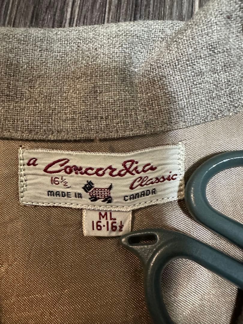 50s a Concordia Classic ウール　オープンカラーシャツ