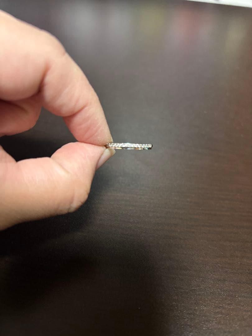 18金ホワイトゴールドダイヤリング13号