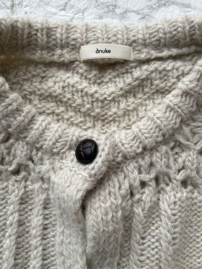 アンヌークanuke Cable Knit Cardiganケーブルニットカーデ