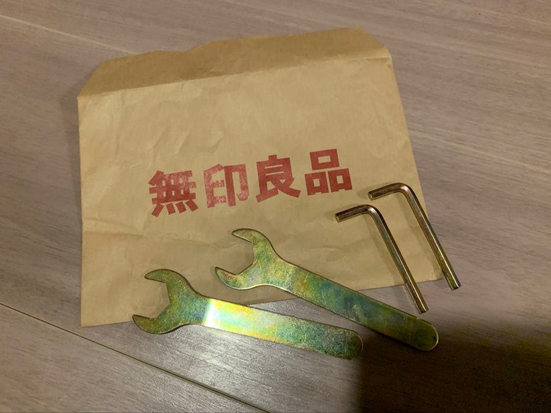 MUJI 無印良品 ヘッドボード付 木製ベッドフレーム　オーク材突板　スモール①