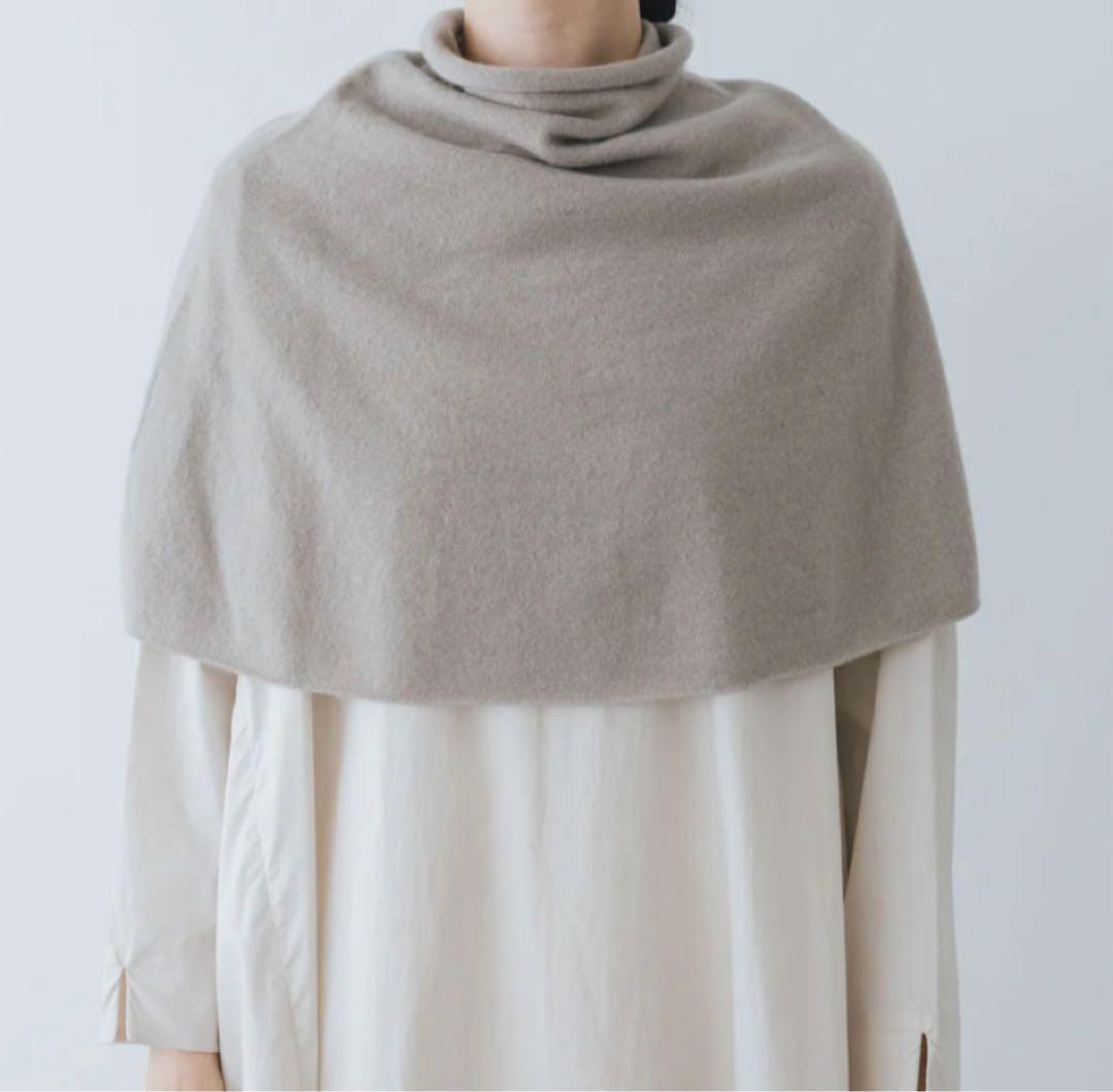 evam eva カシミアスヌード　黒