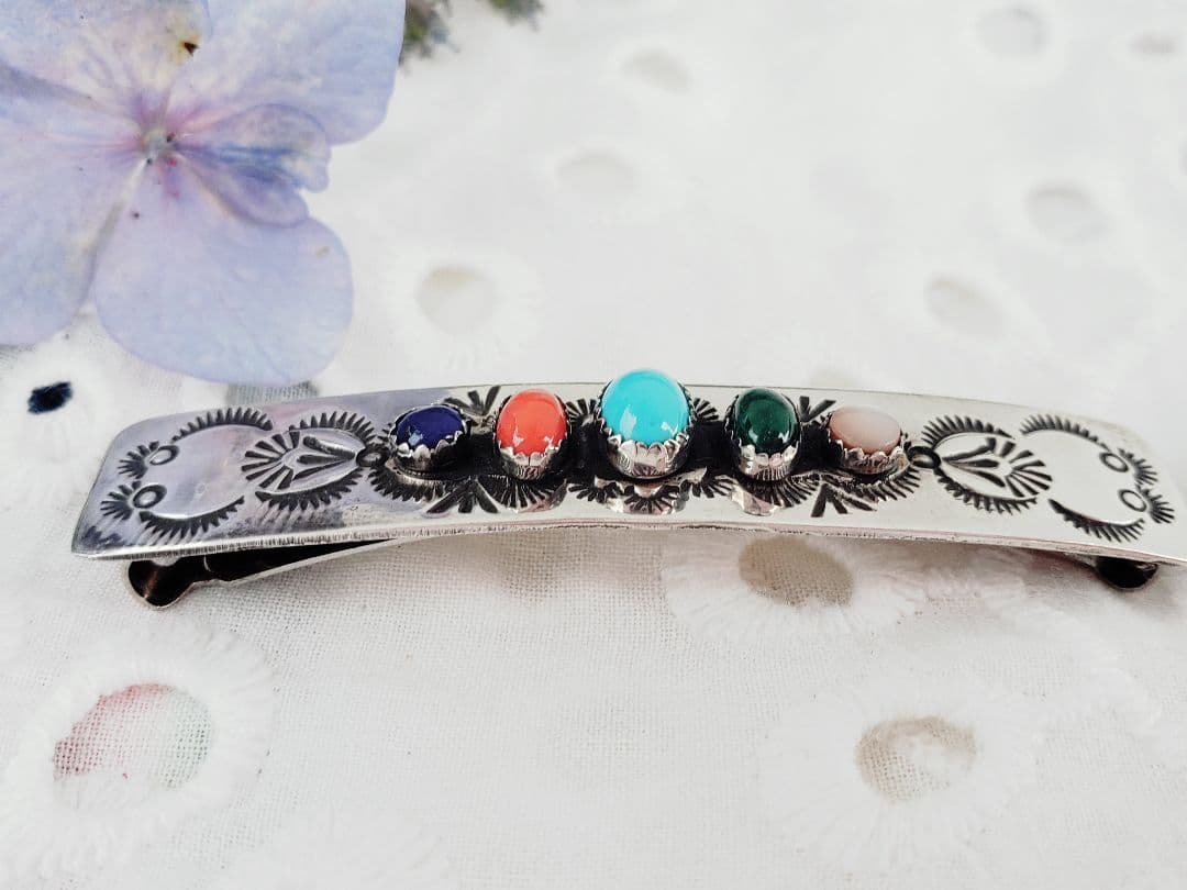 インディアンジュエリー　シルバー925 ナバホ　ターコイズ　ラピスラズリー　珊瑚