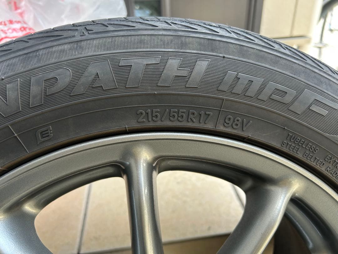 【引き取り限定】‼️オデッセイ 純正17インチホイール タイヤ4本セット