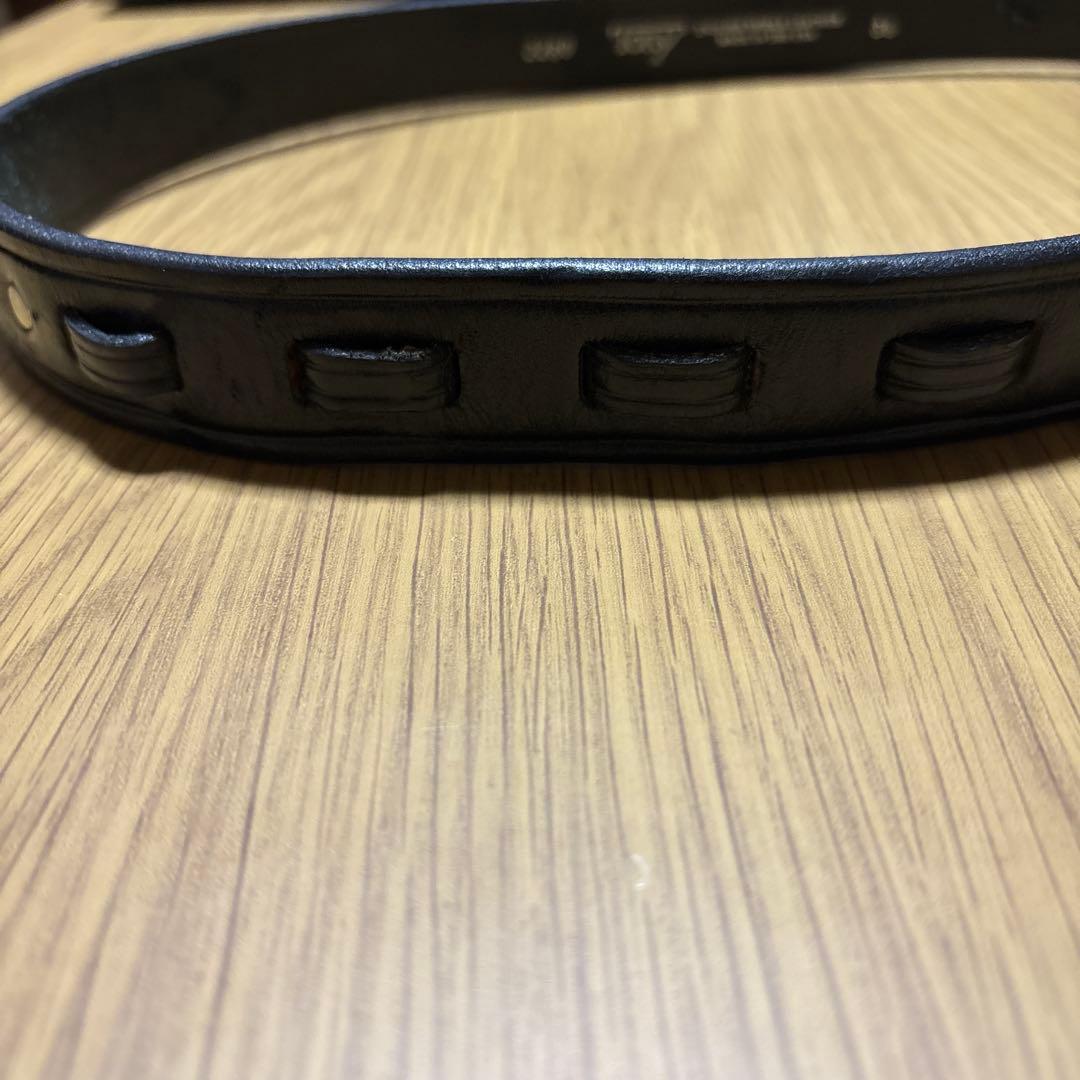 TORY LEATHER / トリーレザーベルト / 36ブラック&シルバー