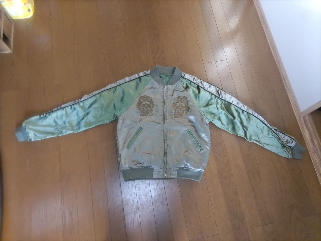 AVIREX スカジャン リバーシブル オリーブグリーン