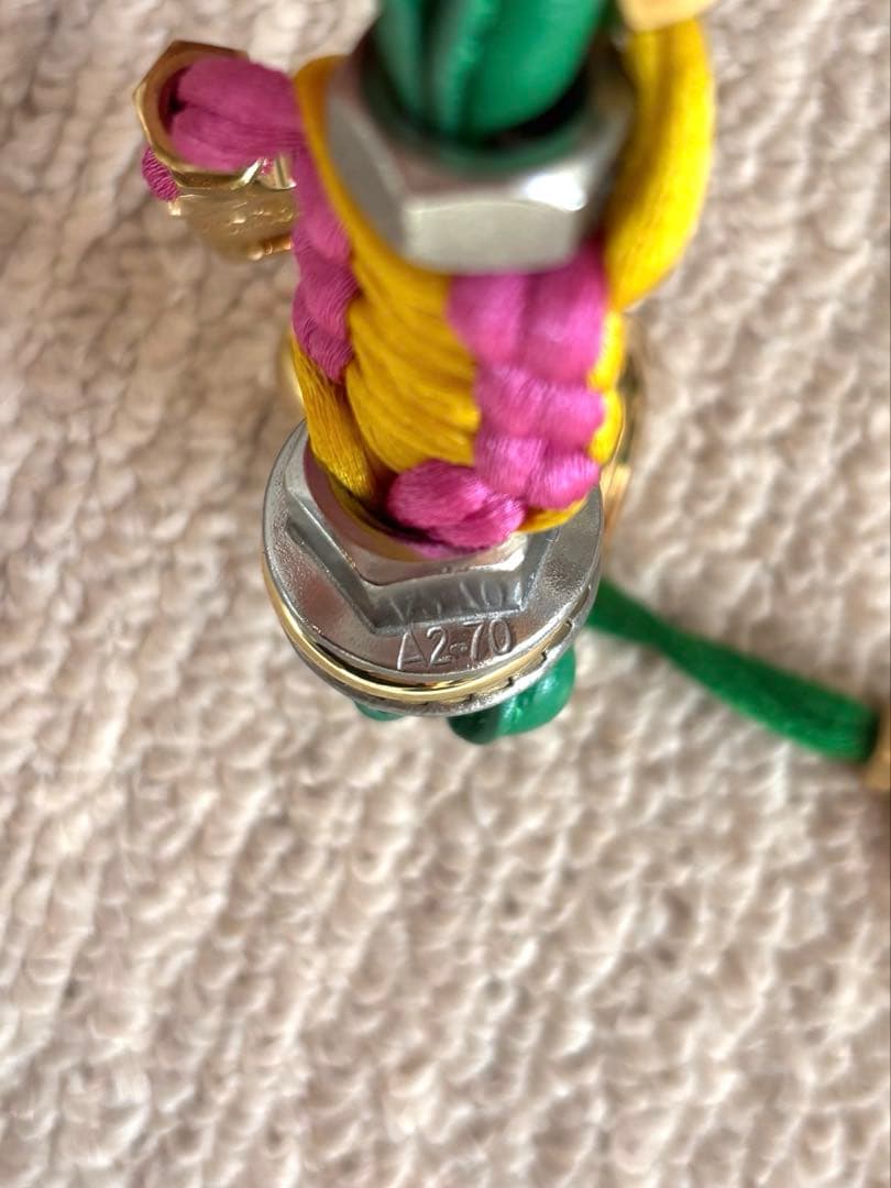 PRADA プラダ　チャーム　キーリング　グリーン　マルチカラー