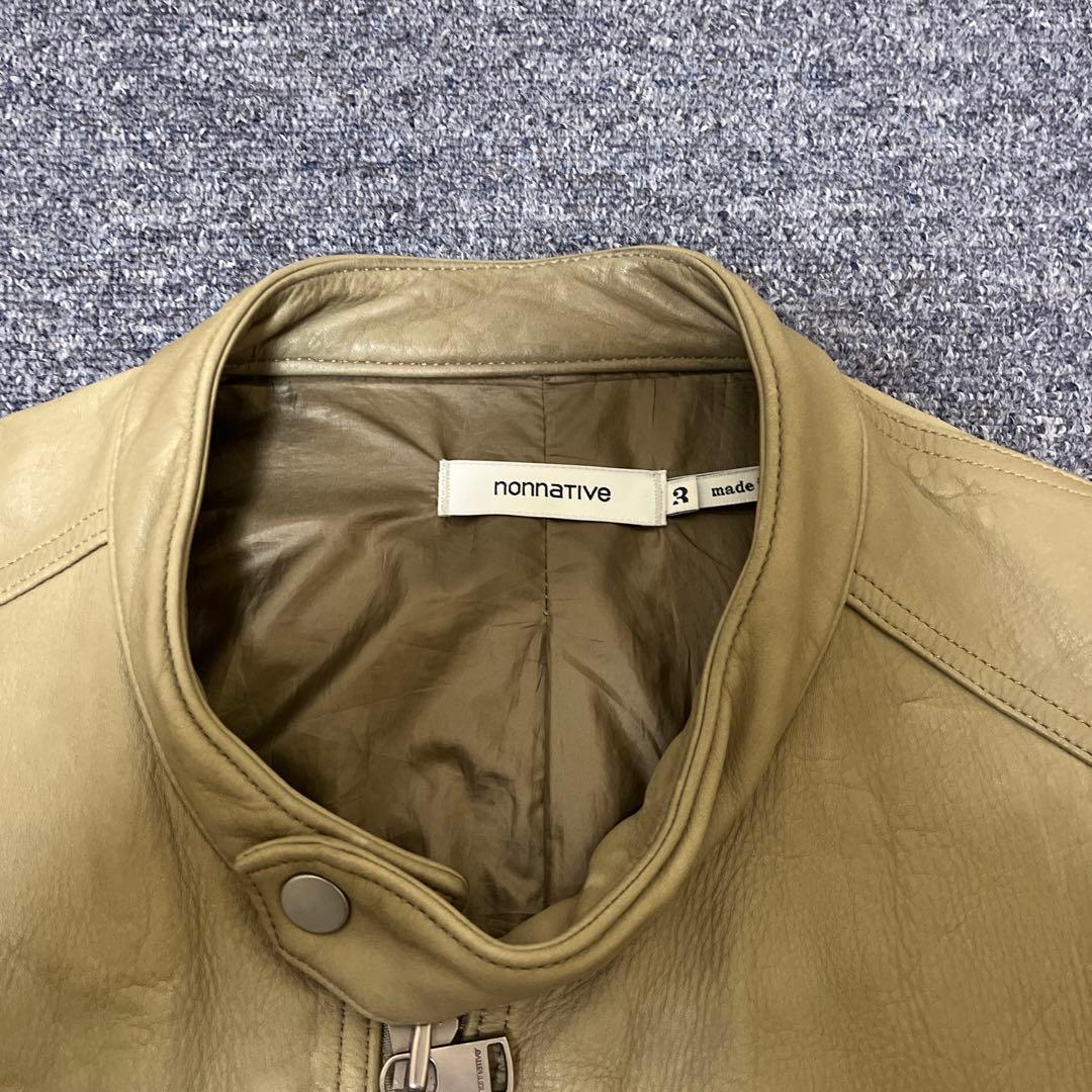 nonnative ベージュ レザージャケット
