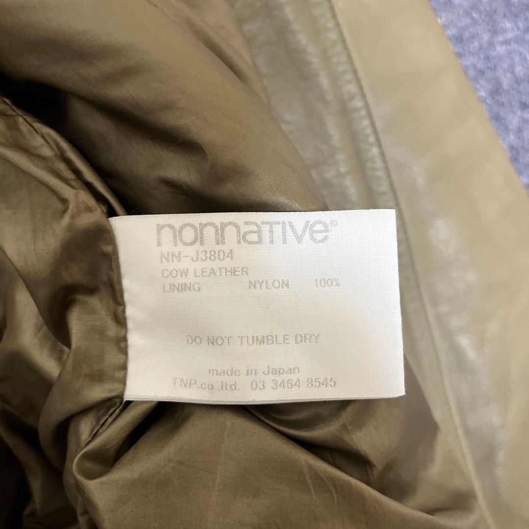 nonnative ベージュ レザージャケット