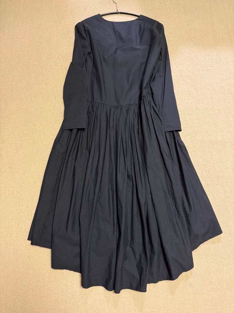 Merlette ハドソンブラック ロングスリーブ Vネック ワンピースXS