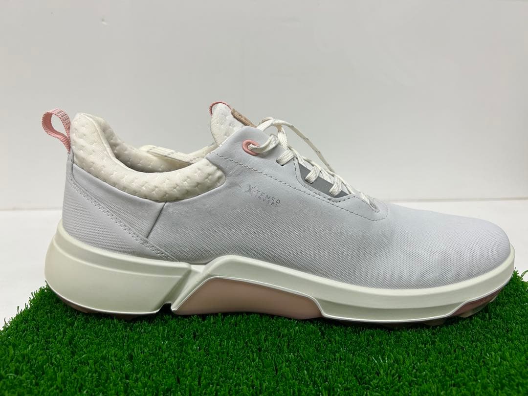 ゴルフシューズECCOBIOMH4レディース ホワイト/シルバー/ピンク25㎝