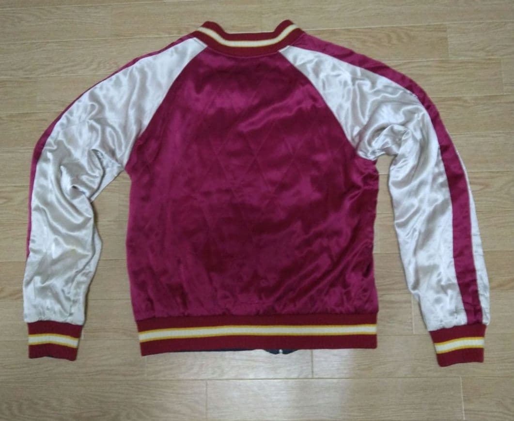 あ*ら様 90sビンテージ　リバーシブルスカジャン　　 虎　龍　鷹　シルク