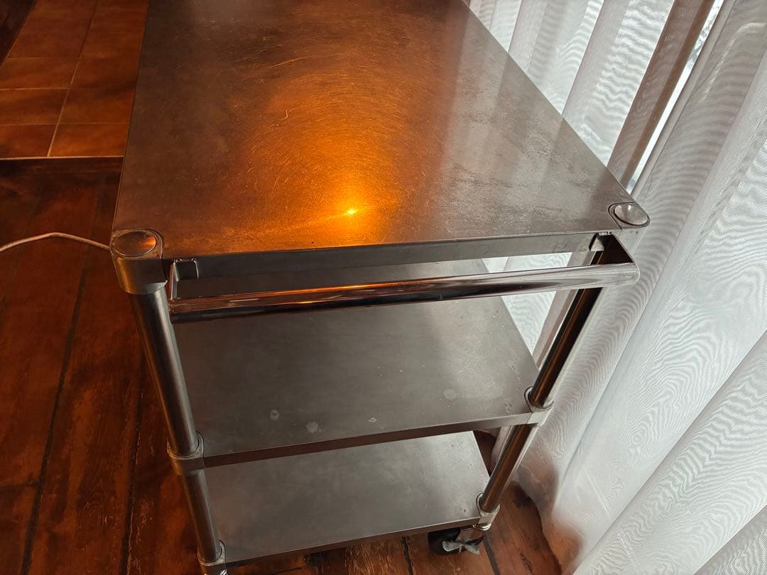 業務用3段ステンレスワゴン　キャスターストッパー付W970 D600 H950