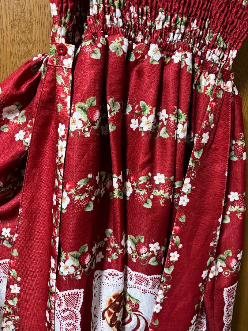 シャルミエール　ベイクドベリージャンパースカート赤