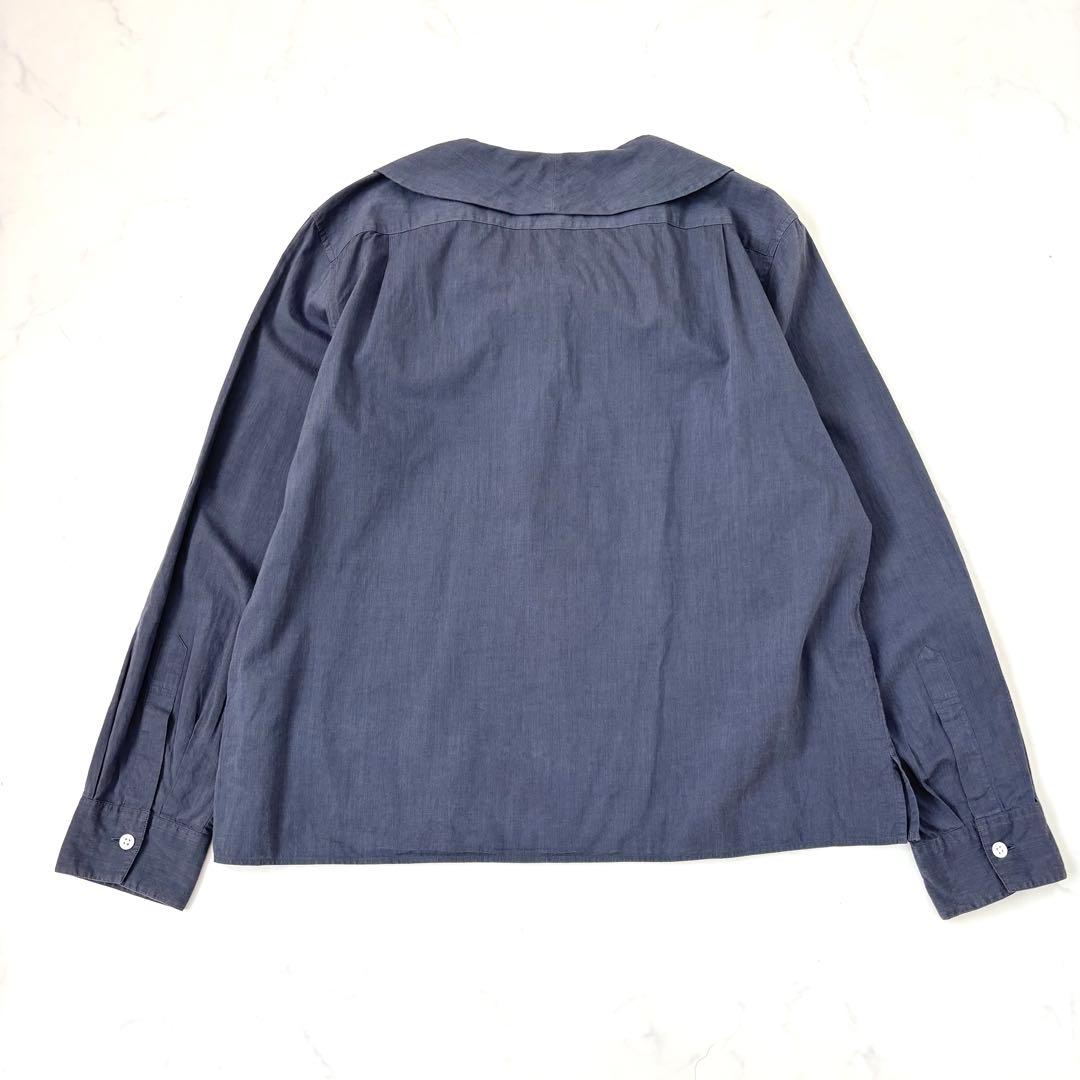 マーガレットハウエル ネッカチーフカラー コットンシャツ 長袖 L 日本製