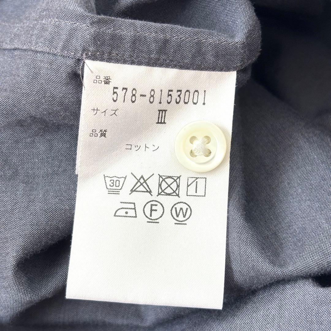 マーガレットハウエル ネッカチーフカラー コットンシャツ 長袖 L 日本製