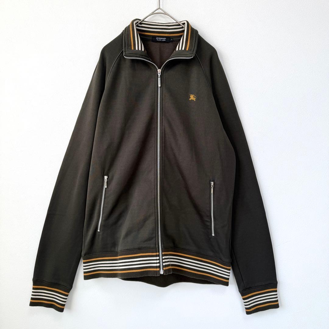 【美品✨】バーバリーブラックレーベル トラックジャケット カーキ ホースロゴ L