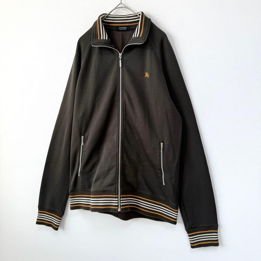 【美品✨】バーバリーブラックレーベル トラックジャケット カーキ ホースロゴ L