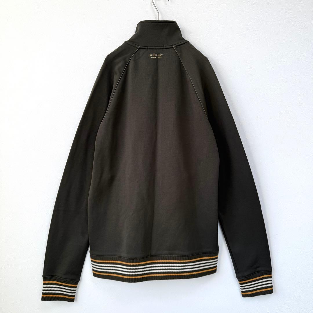 【美品✨】バーバリーブラックレーベル トラックジャケット カーキ ホースロゴ L
