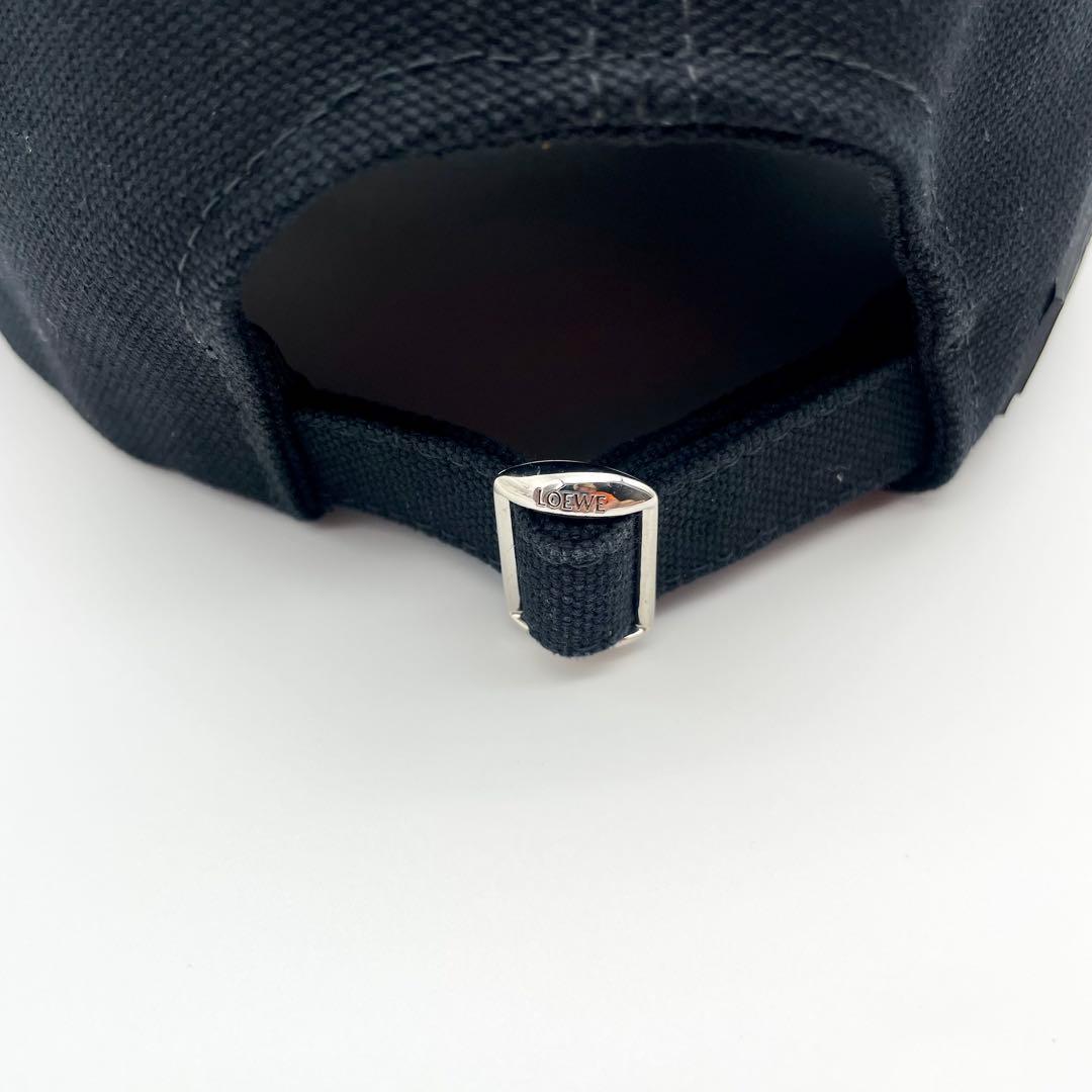 美品・鑑定済★ロエベ　ラバーロゴ　アナグラム　ベースボール　キャップ　黒　59