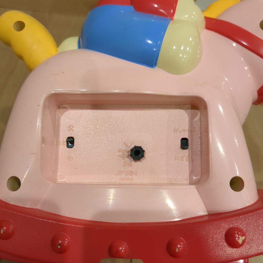 【GW限定値下】ハローキティ　木馬　目覚まし時計　Kitty【ジャンク】