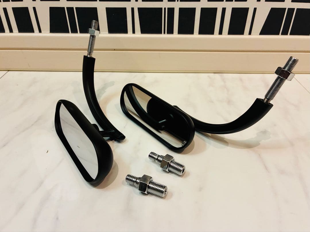 ★アレンネス ミニオーバルミラー(ブラック)左右セット★