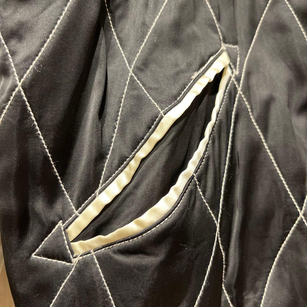 【hibu様】港商　テーラー東洋スカジャン　黒　L サイズ　別珍　鶴