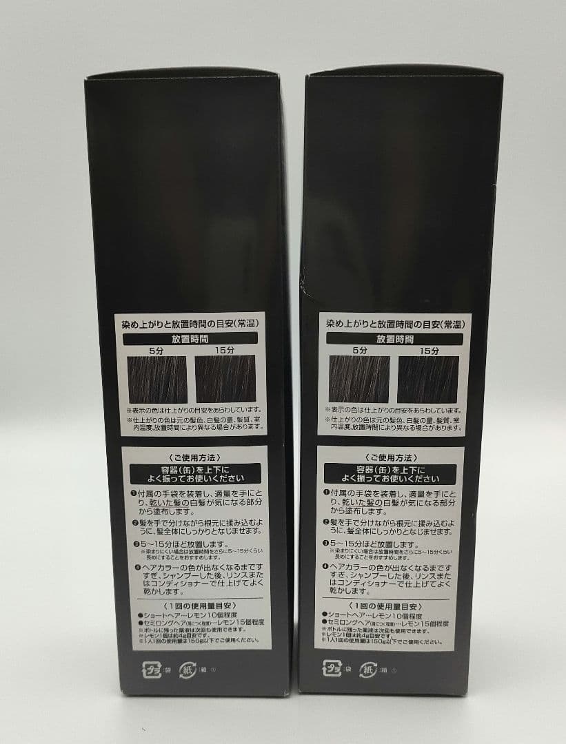 【新品】ヘアボーテ エクラ ボタニカル エアカラーフォーム 150g×2本 黒