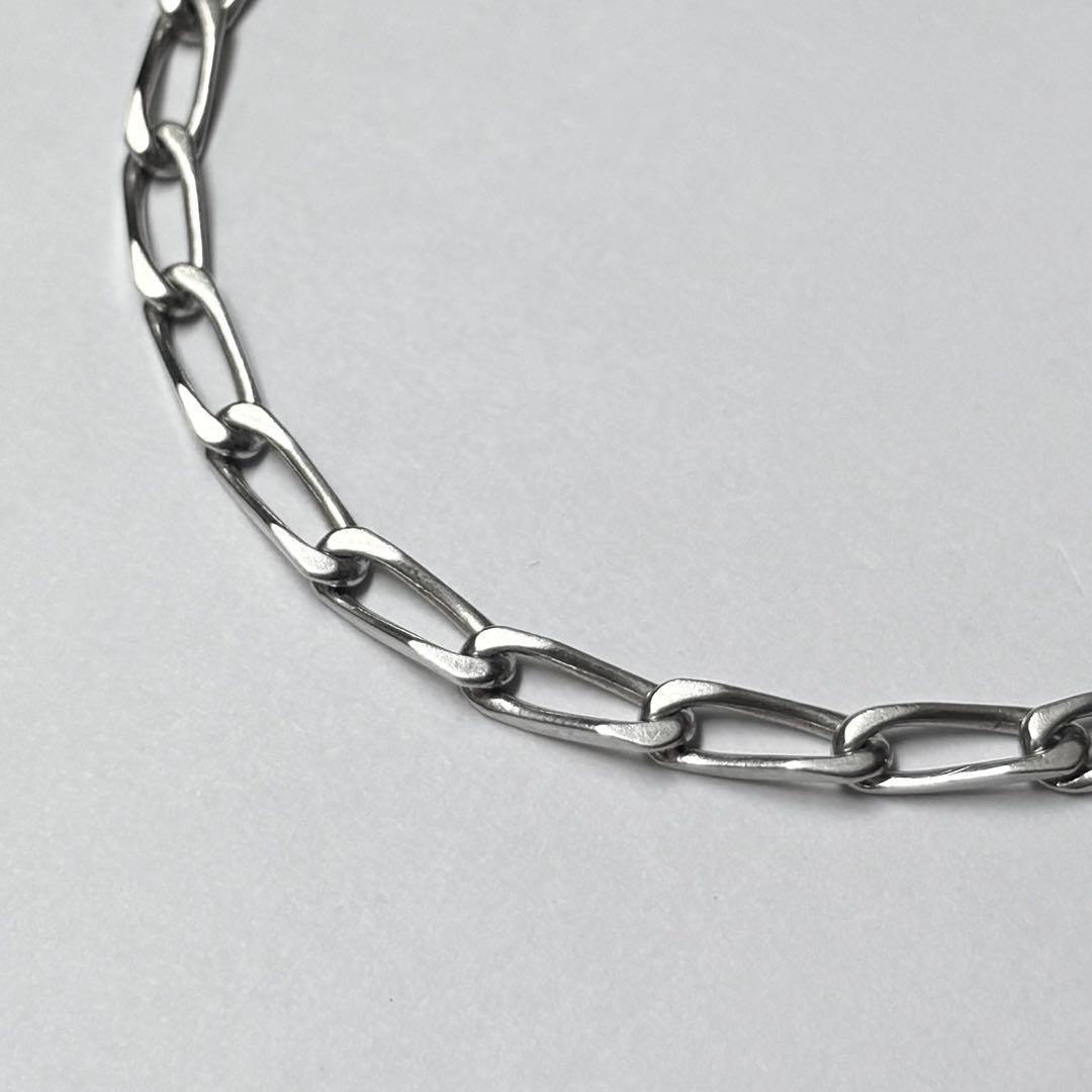 60s French シルバー800 フィガロチェーンブレスレット 蟹刻印