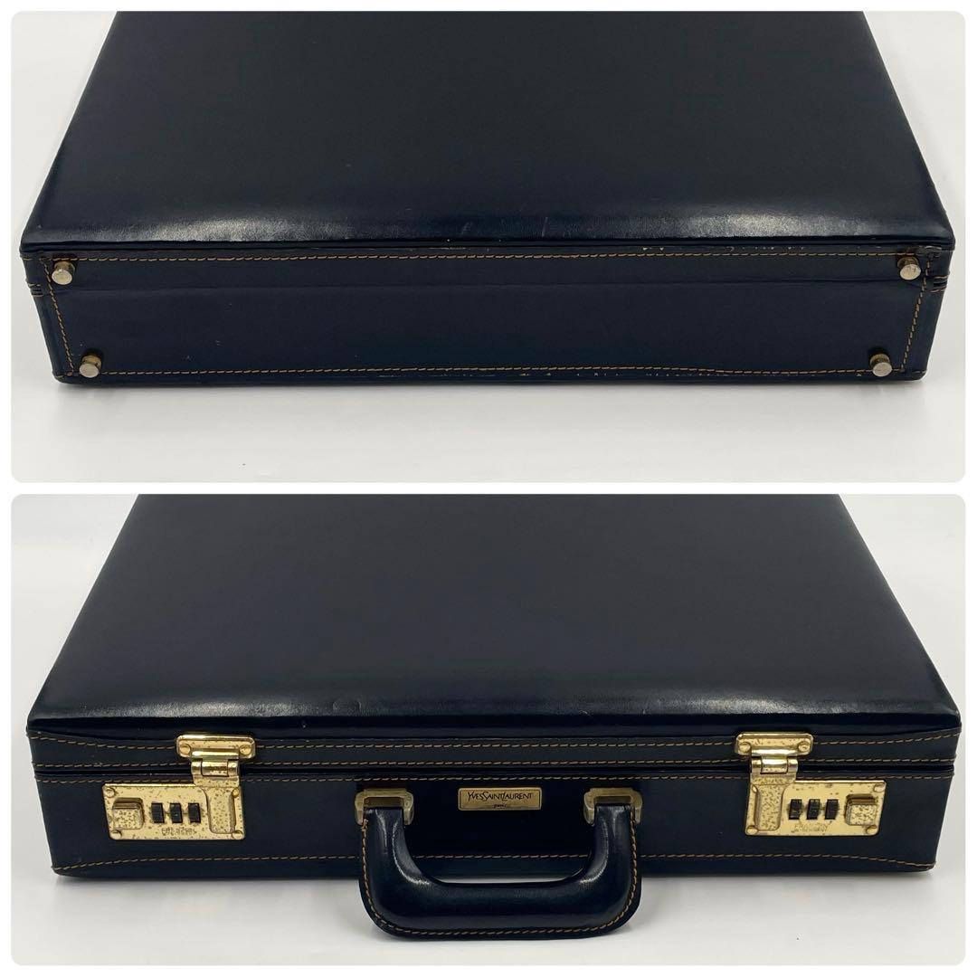 【入手困難】イヴ サン ローラン YSL レザー アタッシュケース ブラックA4