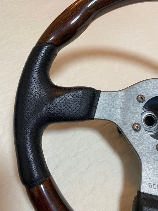 ウッドステアリング　木製&革製　アンティーク