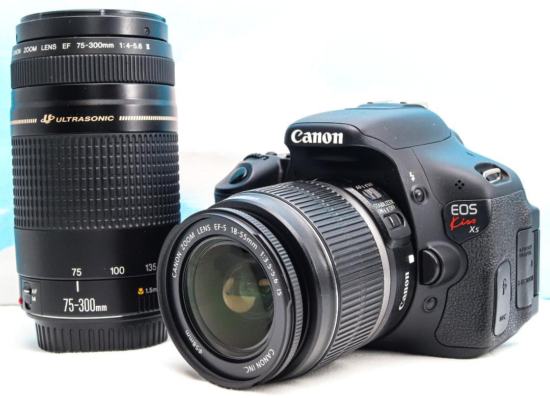 Canon kiss x5⭐️Wレンズセット⭐️スマホ転送♪⭐️届いてすぐ使える