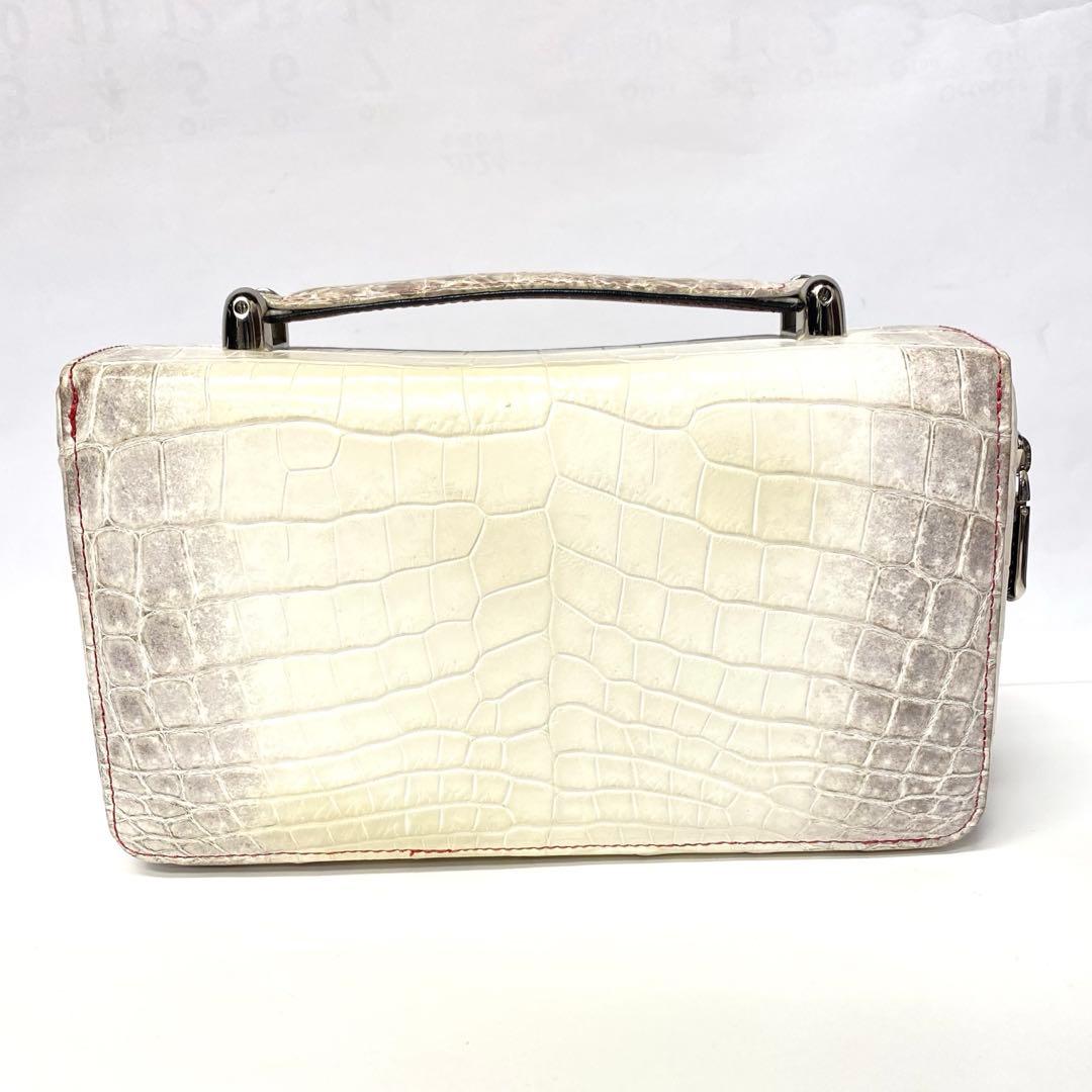 美品　定価55万　モードアレーズ　ヒマラヤクロコダイル　特注セカンド２連ジップ