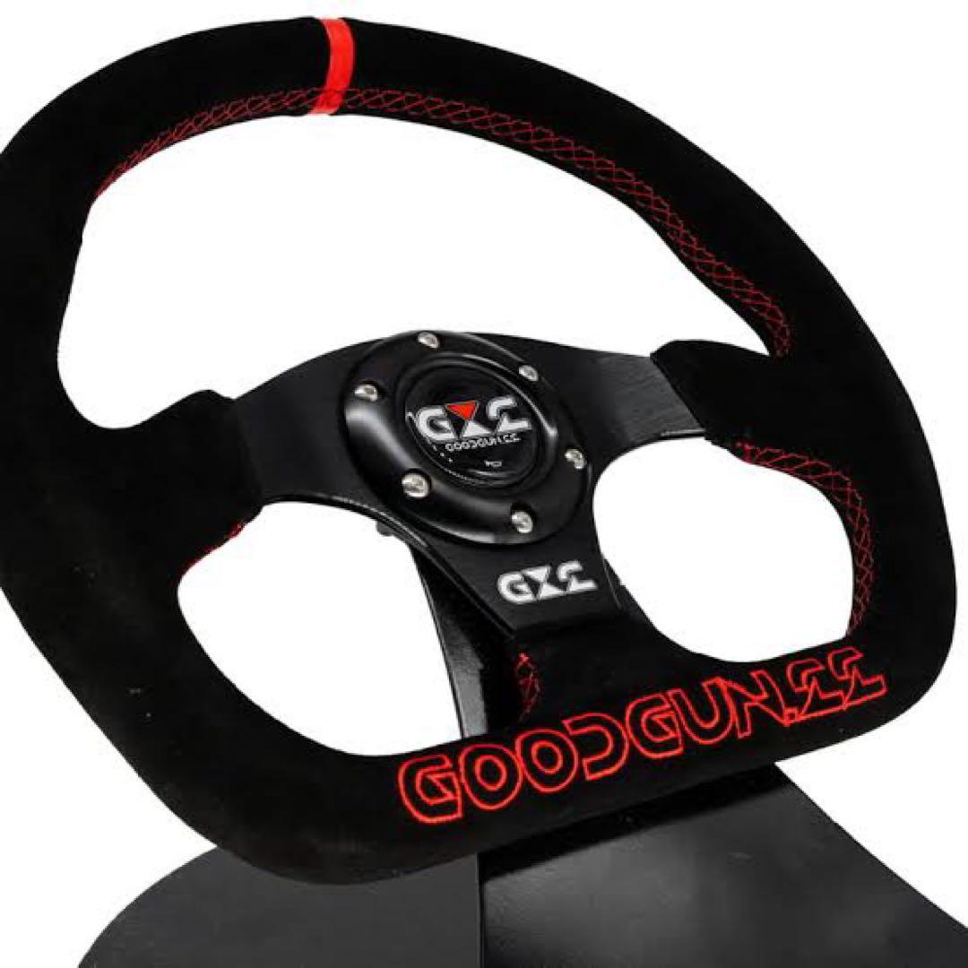 GOODGUNS Dシェイプ ステアリング 黒/赤 新品未使用