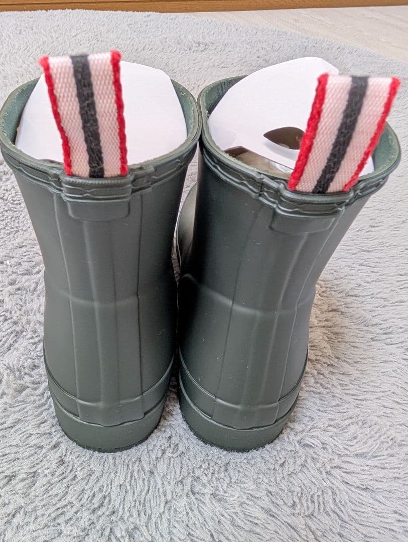 【美品】HUNTER ダークグリーン ショートブーツ