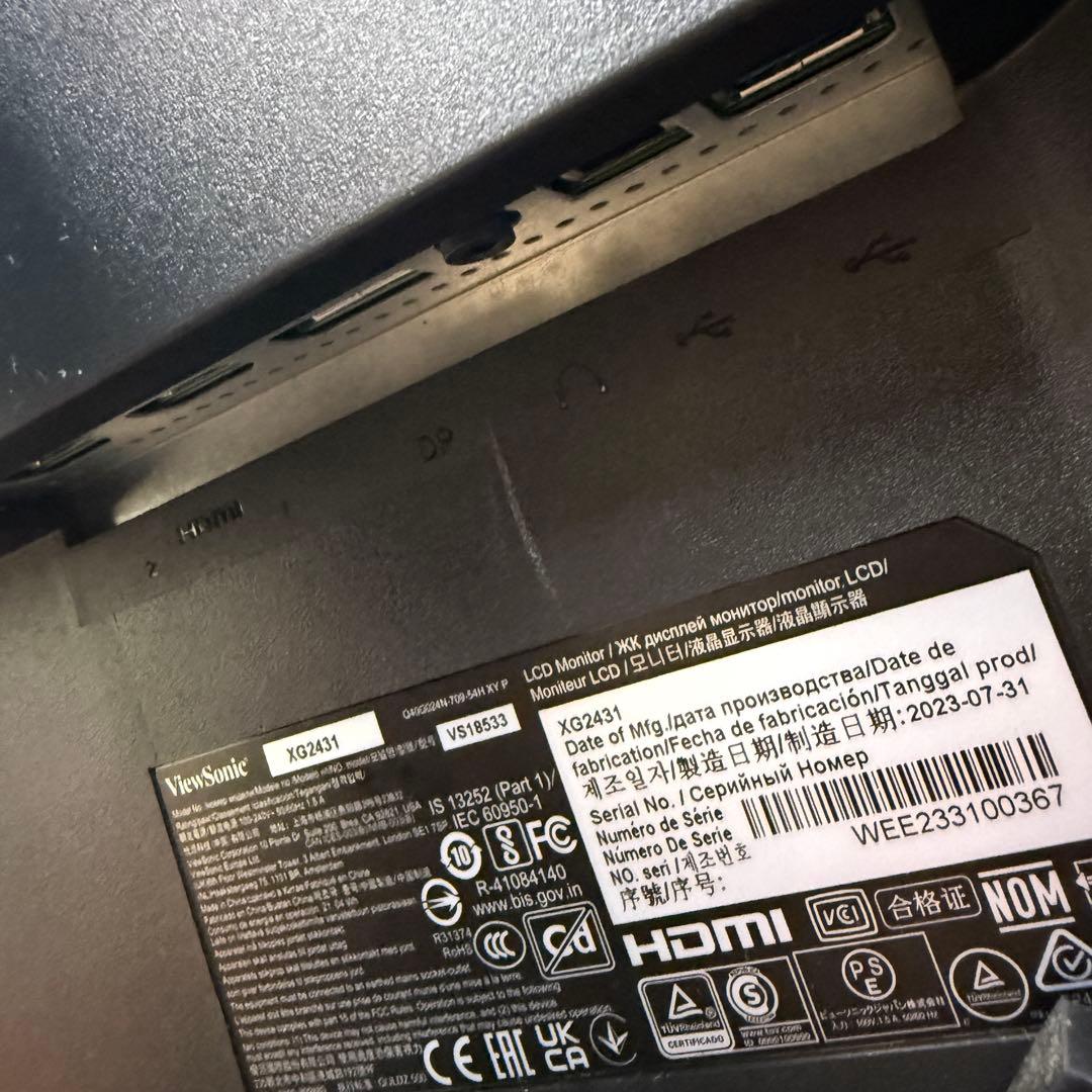 ☆ビューソニック モニター☆XG2431 2023年製 23.8インチ PC