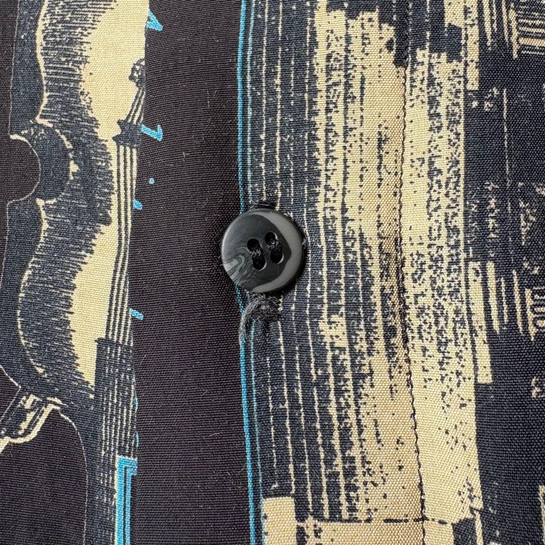 希少 Vintage Christian Dior 総柄 楽器 レトロ シャツ